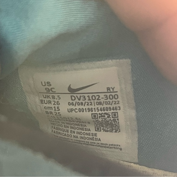 Nike Flex 2 Toddler 9C Blue Space Alien No Lace Shoes - Picture 5 of 5